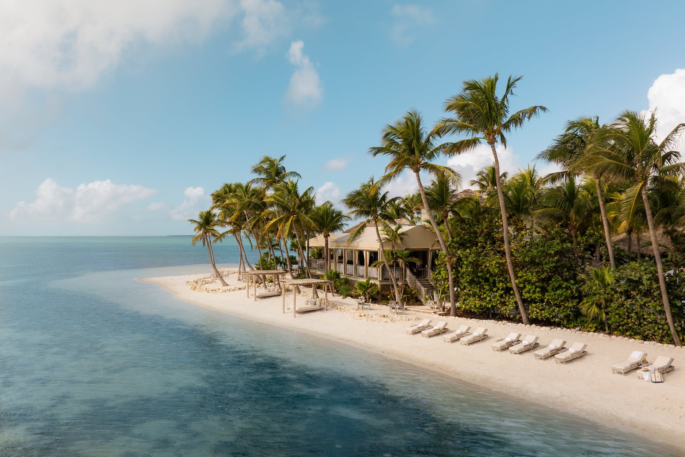 Private island shoreline at Little Palm Island